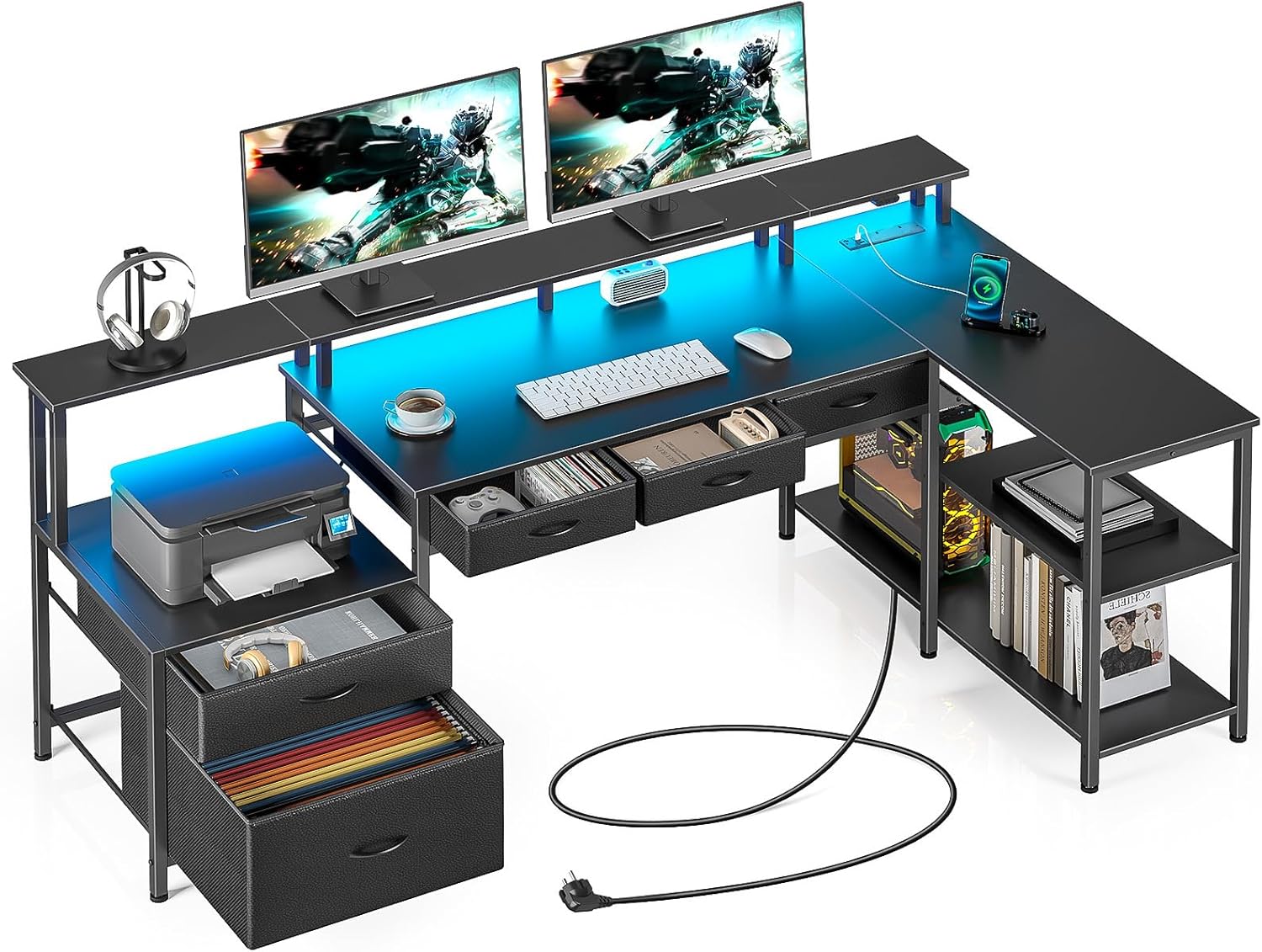 Corner Desks With Shelves